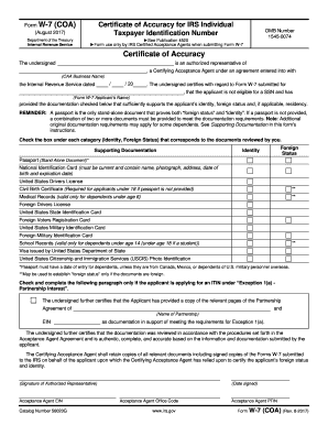 Form W 7 Coa Edit Fill Sign Online Handypdf