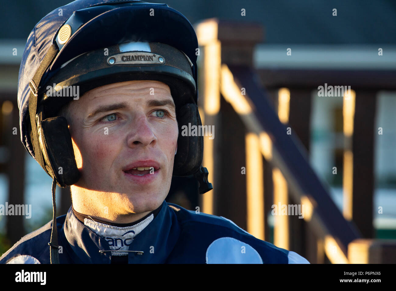 Horse Racing Jump Jockey Micheal Nolan Stock Photo Alamy