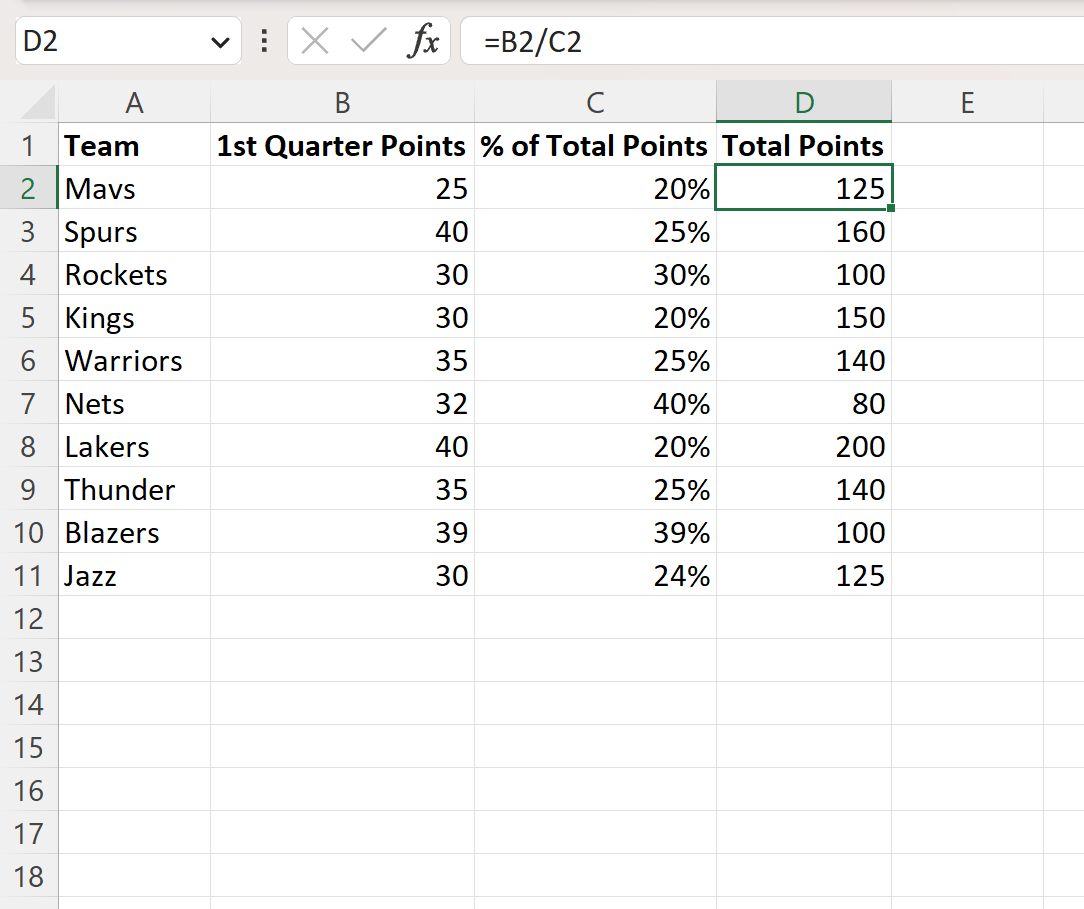 How To Calculate Percentage Differences In Excel