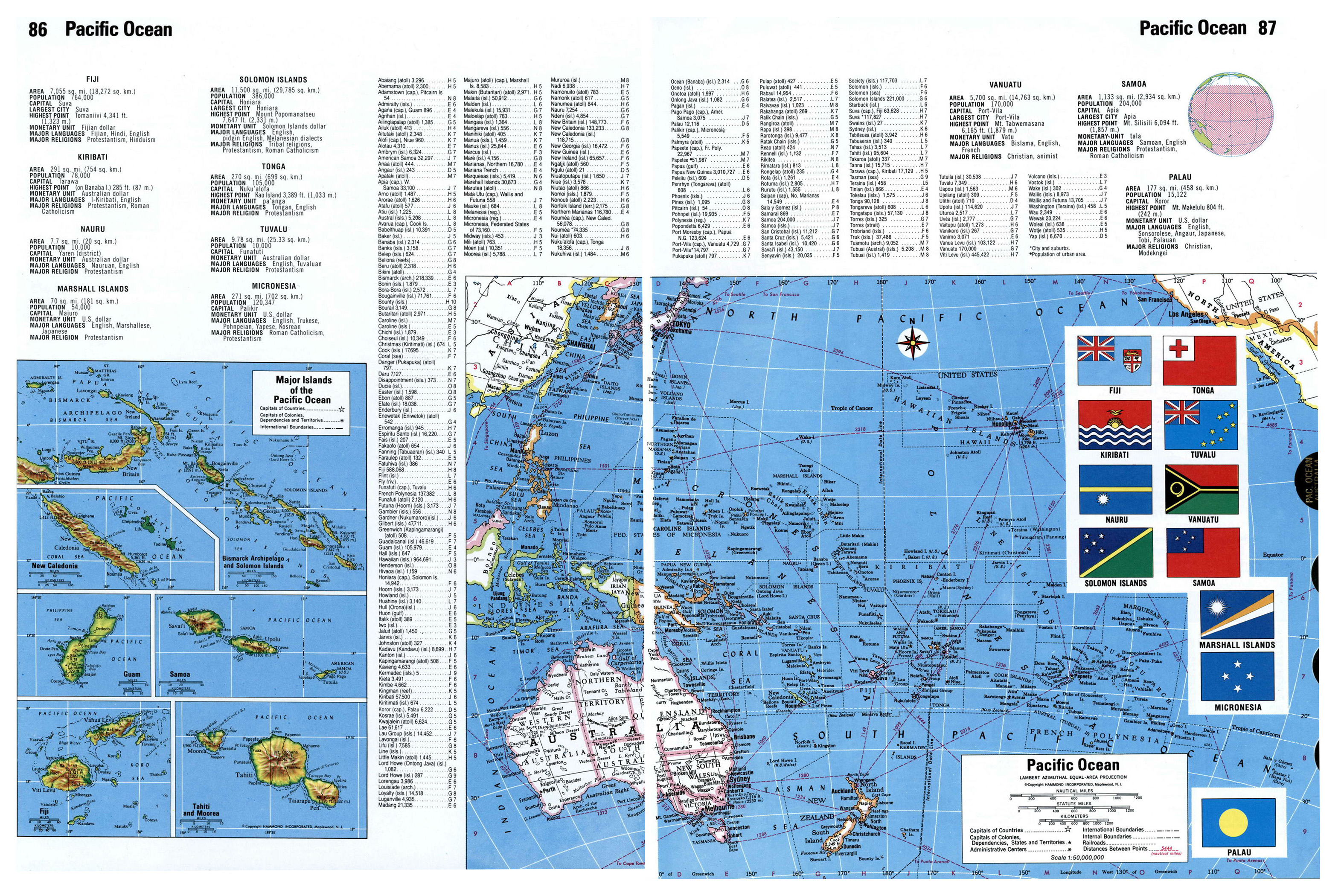 Pacific Islands Map