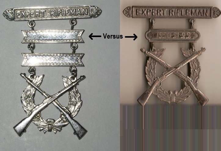 Usmc Marksmanship Badges W Date Ladder Suspensions Navy Marine Corps Coast Guard U S